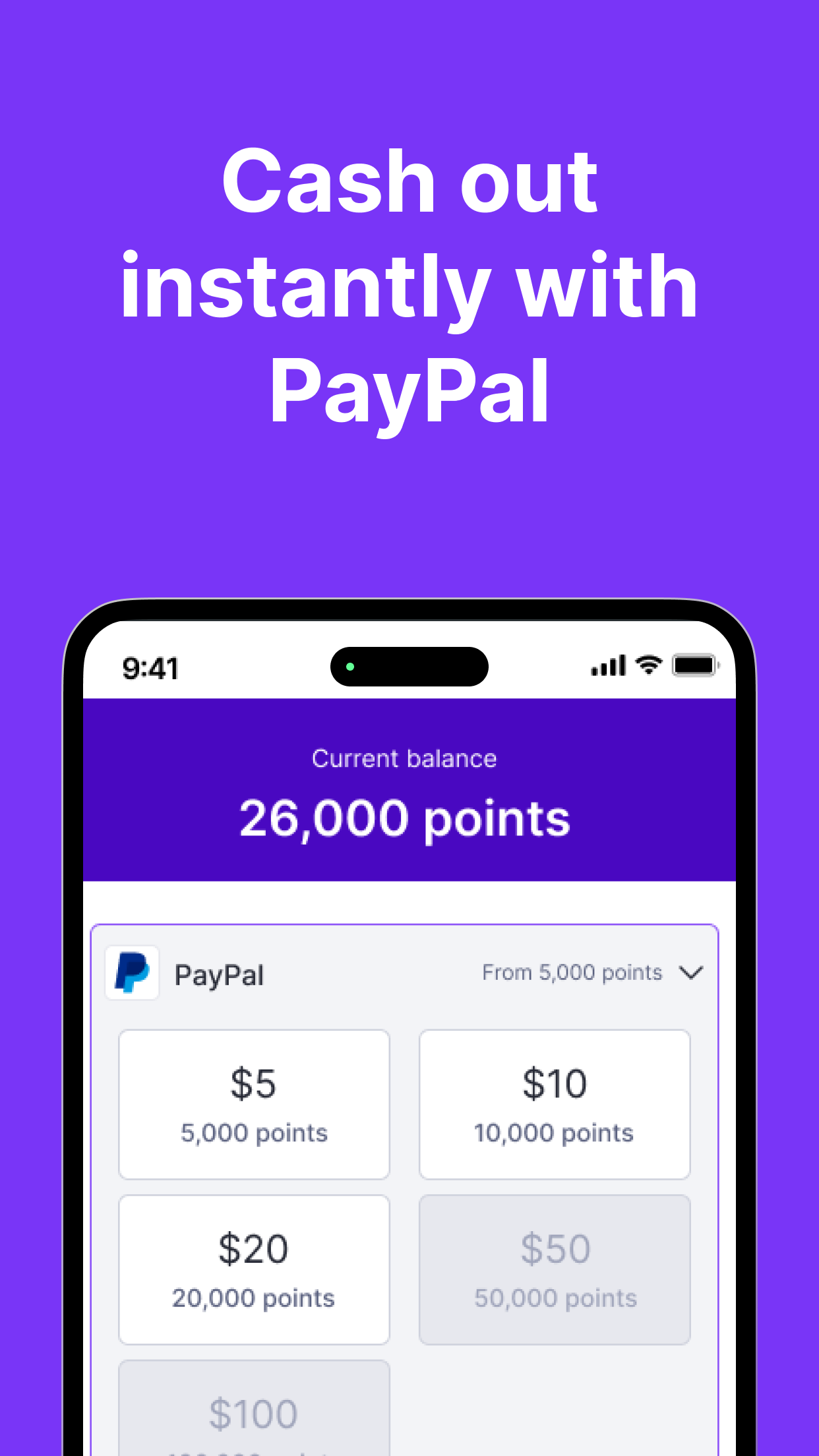 Cash out